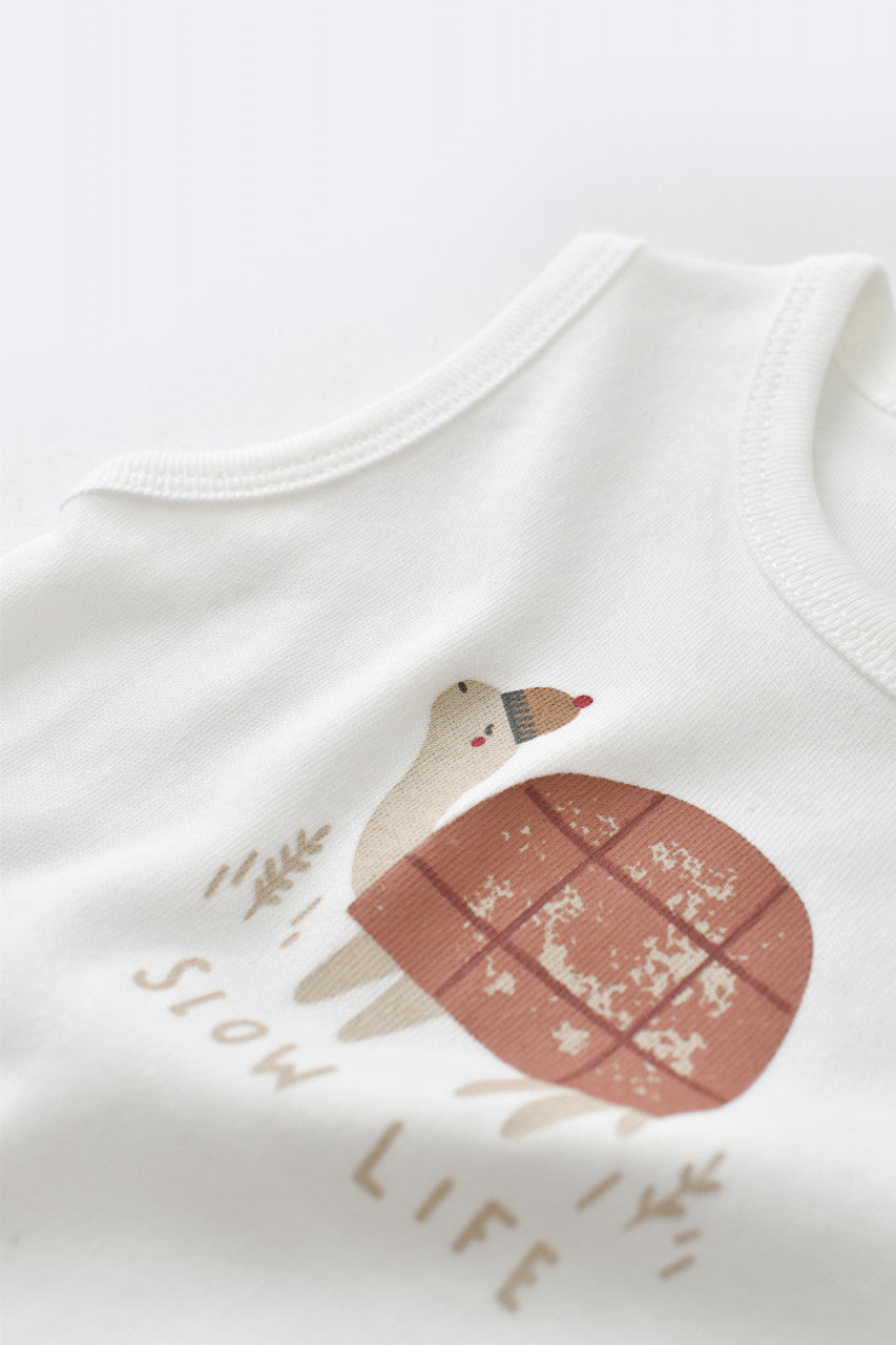 Set Broscuta cu salopeta si body din 80%bumbac organic si 20% poliester - , BabyCosy